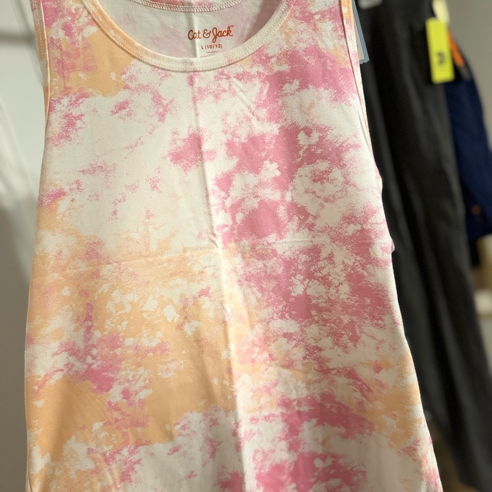 Cat & Jack kids 'Pink and Orange Tie-Dye Tank Top Size 10/12
NWT - Picture 3 of 8